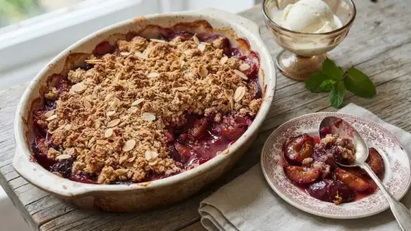 Yazın en hafif tatlılarından: Erikli crumble tarifi Yazin en hafif tatlilarindan erikli crumble tarifi tJKlA7mG